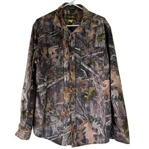 Cabela's MicroTex Men's Classic Camouflage Hunting Button Up Shirt Size Large
